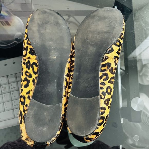 MERONA Cheetah Leopard Animal Faux Calf Hair Ballet Flats Casual Shoes Size 7 - Picture 7 of 11